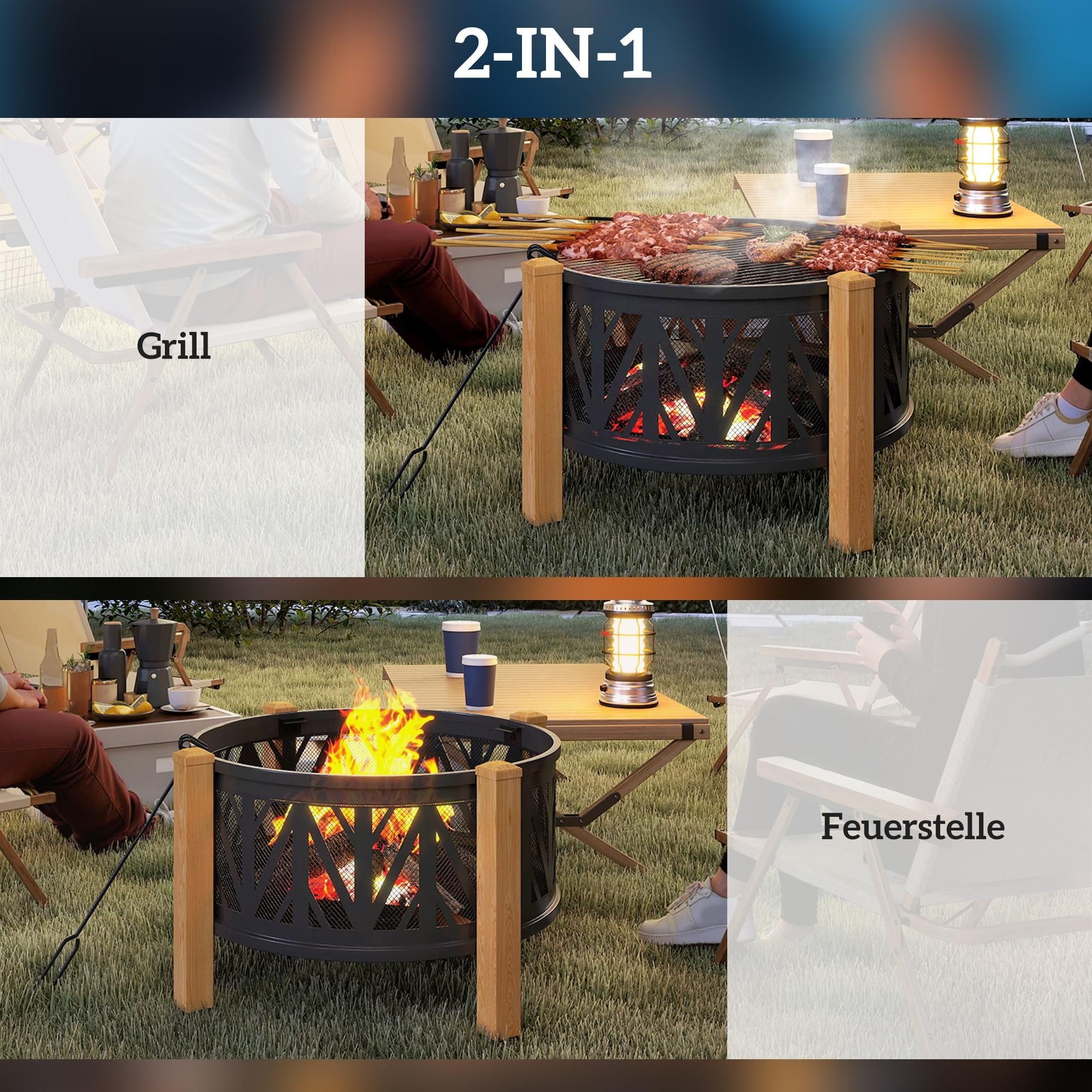 Feuerkorb Metall Schale Grillkorb