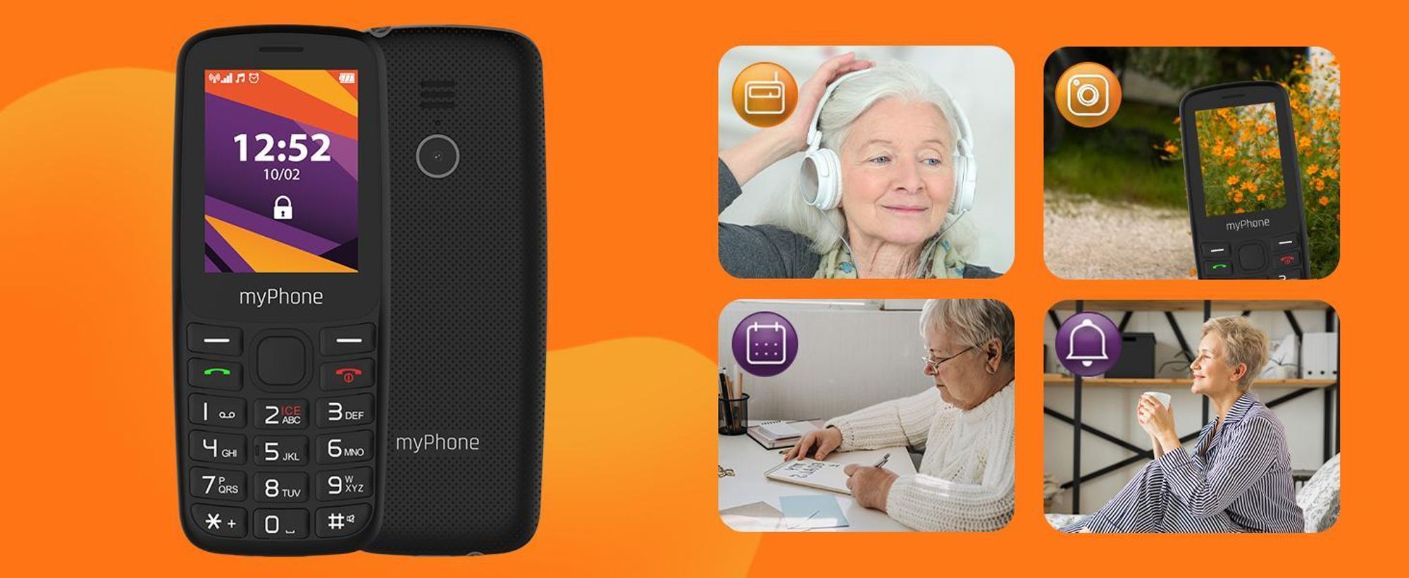 MYPHONE 6410 LTE 4G – ein Mobiltelefon für Senioren Dual-SIM 2,4" TFT 240x320/128MB/64MB RAM/SD-Karte/4G LTE