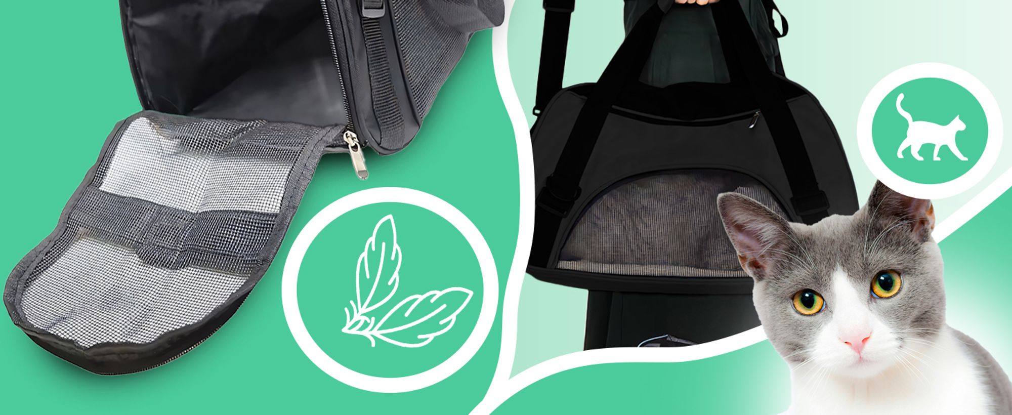 Atmungsaktiver Haustier Rucksack für Katzen & Hunde - Tragetasche bis 20 kg, faltbar, verstellbare Gurte, Reflektorstreifen, 53 x 32 x 26 cm – Retoo