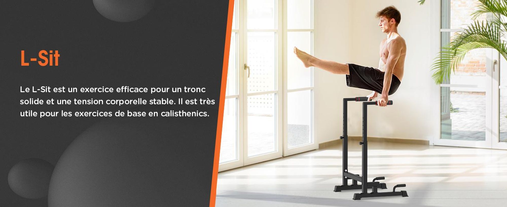 DH FitLife Barres de Dips Réglables (100-130 cm, 9 Niveaux) – Station de Musculation pour Entraînement à Domicile, Parallettes Calisthenics