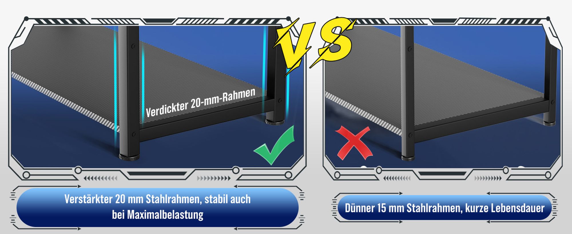 GTPLAYER Eckschreibtisch Schreibtisch Gaming Tisch, 100cm Computertisch L Form, PC Tisch für Büro, schwarz
