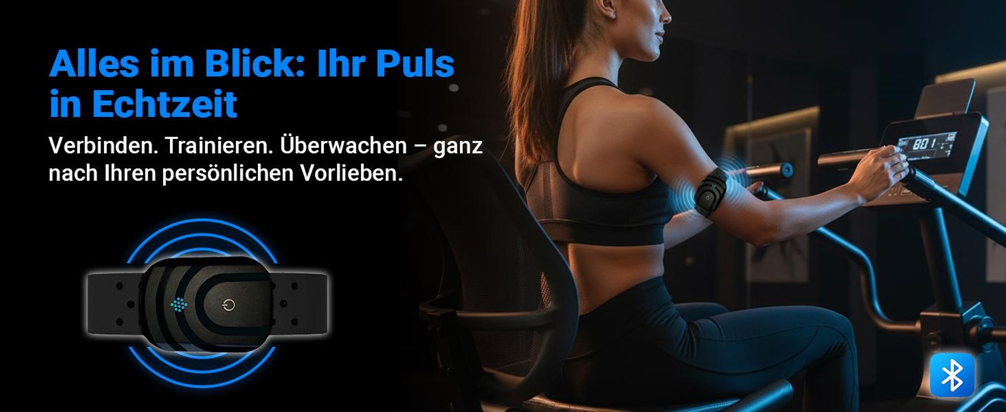 Liegeergometer AsVIVA R7 Heimtrainer Ergometer mit 18 kg Schwungmasse 24 Stufen Bluetooth leise gelenkschonend für Zuhause