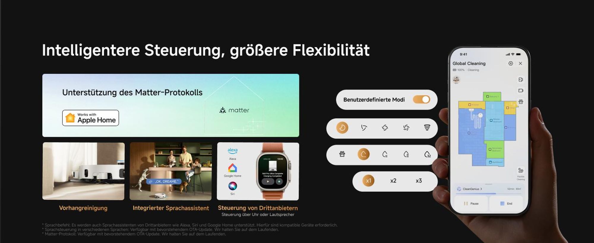 DREAME X60 Pro Ultra Complete Saug- und Wischroboter mit Wischfunktion,42KPa,DuoBrush 2.0,KI Omni 3.0,10cm Anhebung,100°C Wischmopp,100% Entwirrung