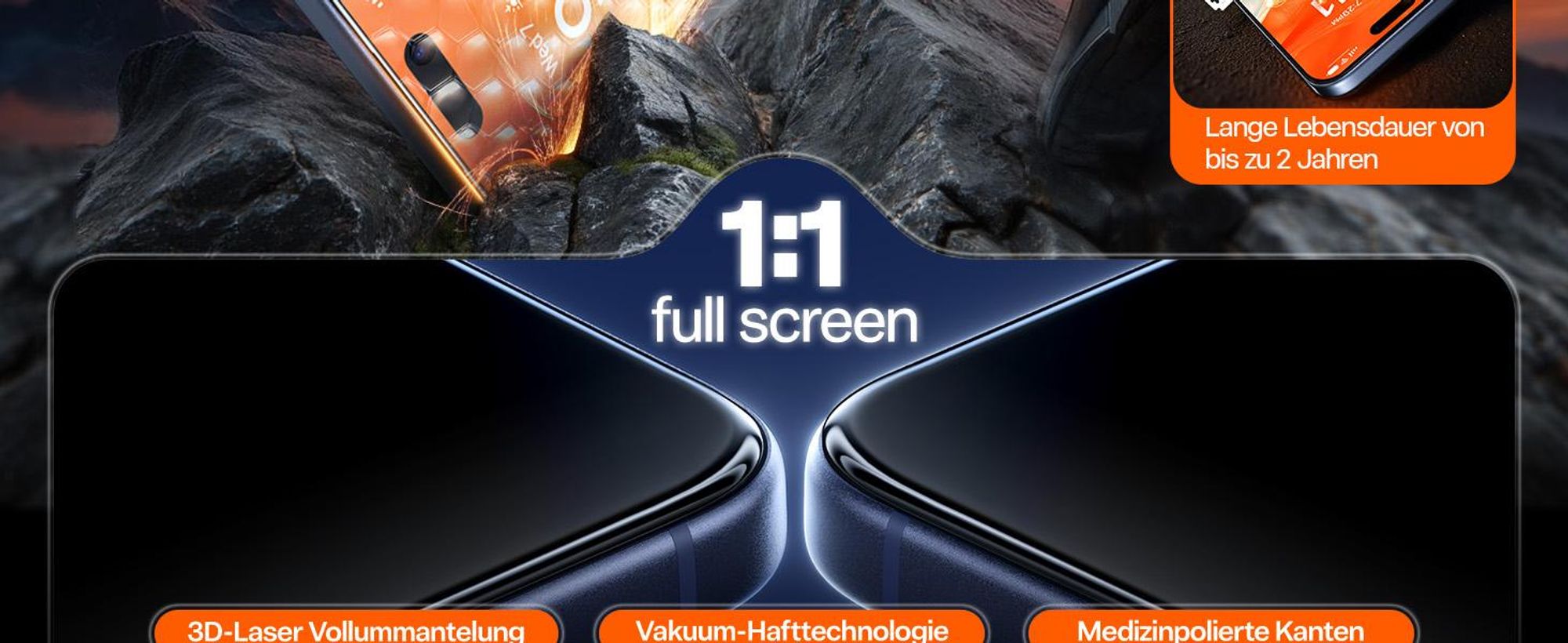 TORRAS für iPhone 17 Pro Max für Panzerglas Sichtschutz 9H Stoßfest Schutzfolie Anti-Spy Anti-Fingerabdruck 0 Blasen Folie Einfache Montage