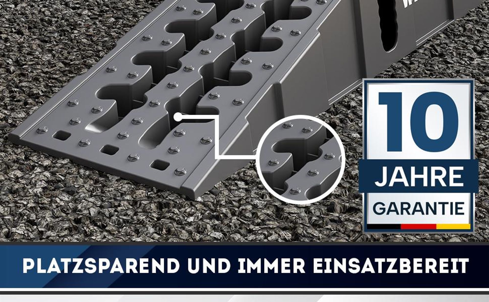 WERKTHOR KFZ Auffahrrampe PKW - [2er Set] Auffahrrampen für maximalen Halt [<5t] - Hochbelastbare Rampe Auto - 2x Auto Rampen
