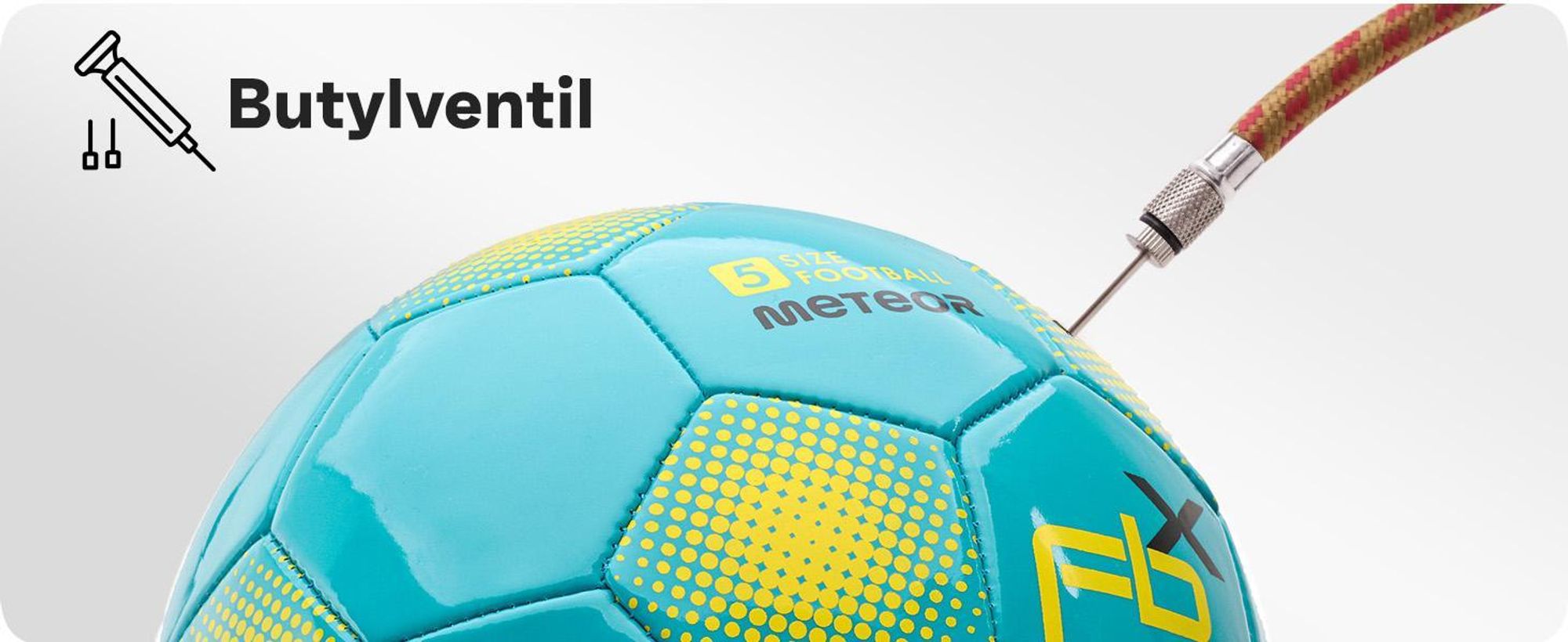 meteor FBX Kinder Fußball Ball kleine Sportball Kleinkinder Freizeitball für drinnen und draußen Ball für Mädchen und Jungen Größen: #5 neon gelb