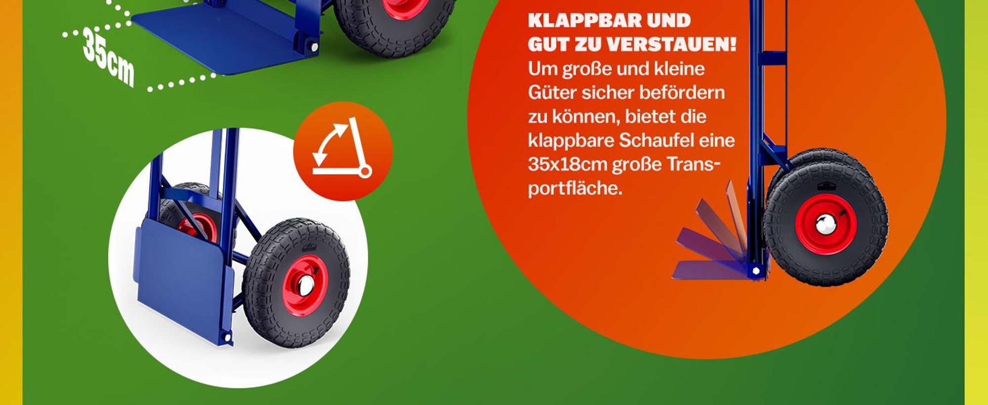 GARDEBRUK Sackkarre Klappbar 200kg blau