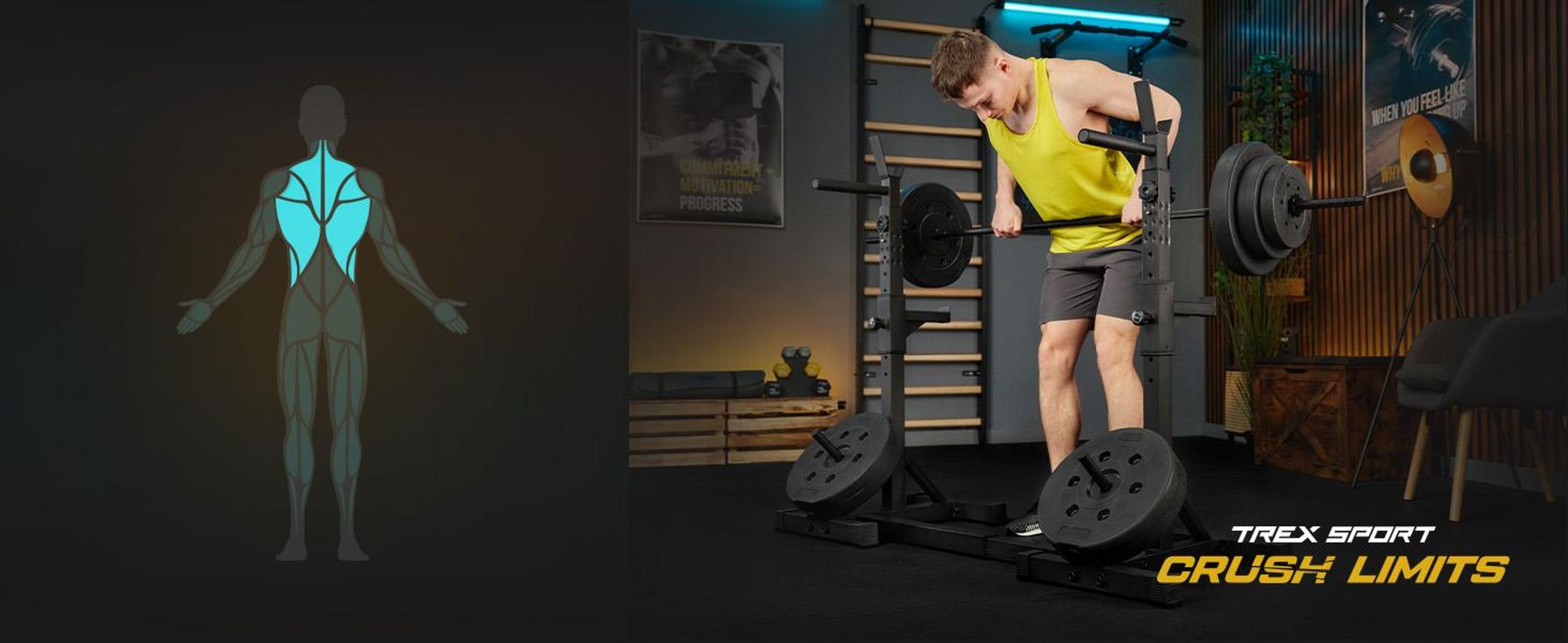 TREX SPORT Hantelständer Squat Rack TX-100S | Langhantelständer mit 12-facher Höhen- & Breitenverstellung | Kniebeugenständer Hantelablage bis 250 kg