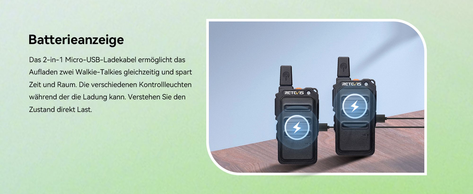 Retevis RT619 PMR446 Walkie Talkie Wiederaufladbares, mit 1300mAh Akku 16 CH, VOX  CTCSS & DCS, Tragbare Funkgerät, Ostergeschenke Kinder, Camping