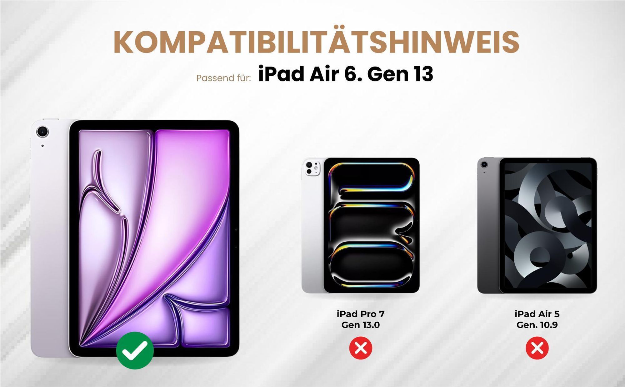 Kompatibilitätshinweise Tablet Cover für Apple iPad Air 6. Gen 13.0