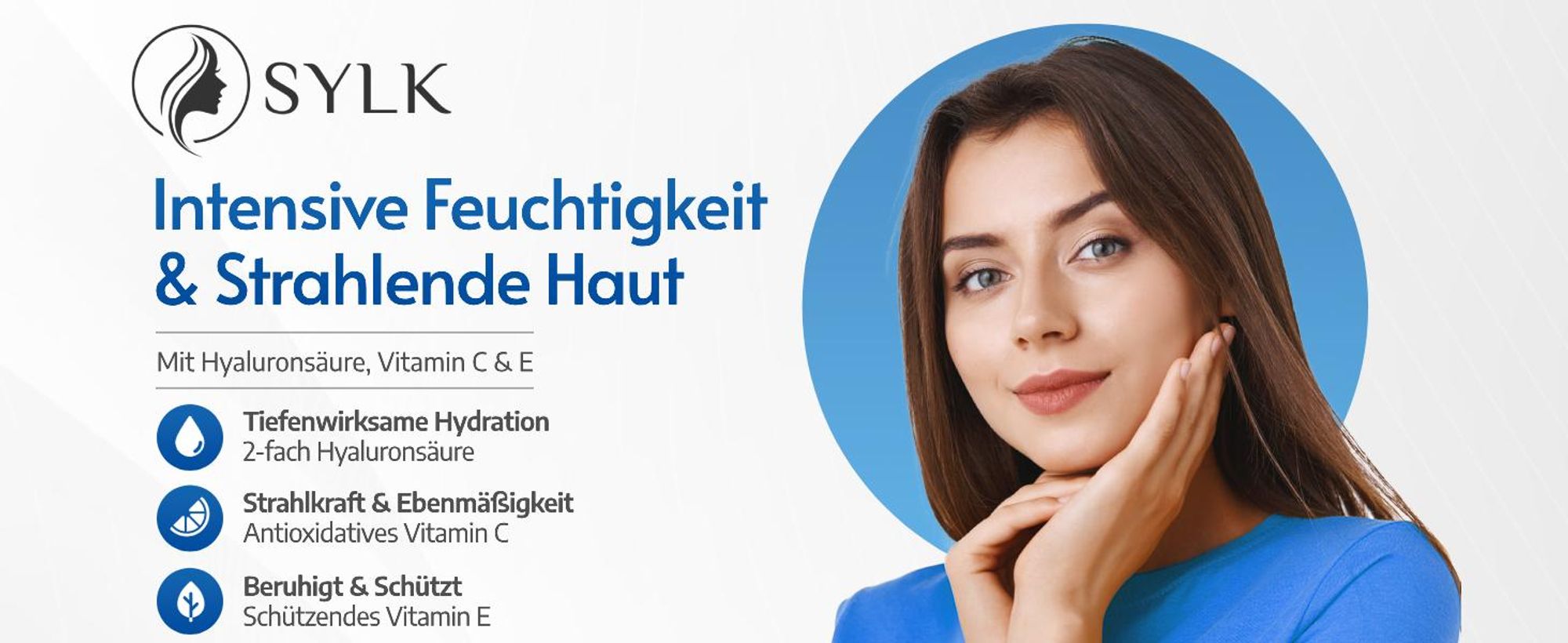 Hyaluron Gesichtsserum mit Vitamin C Hyaluronsäure Anti Aging & Anti Falten 60ml