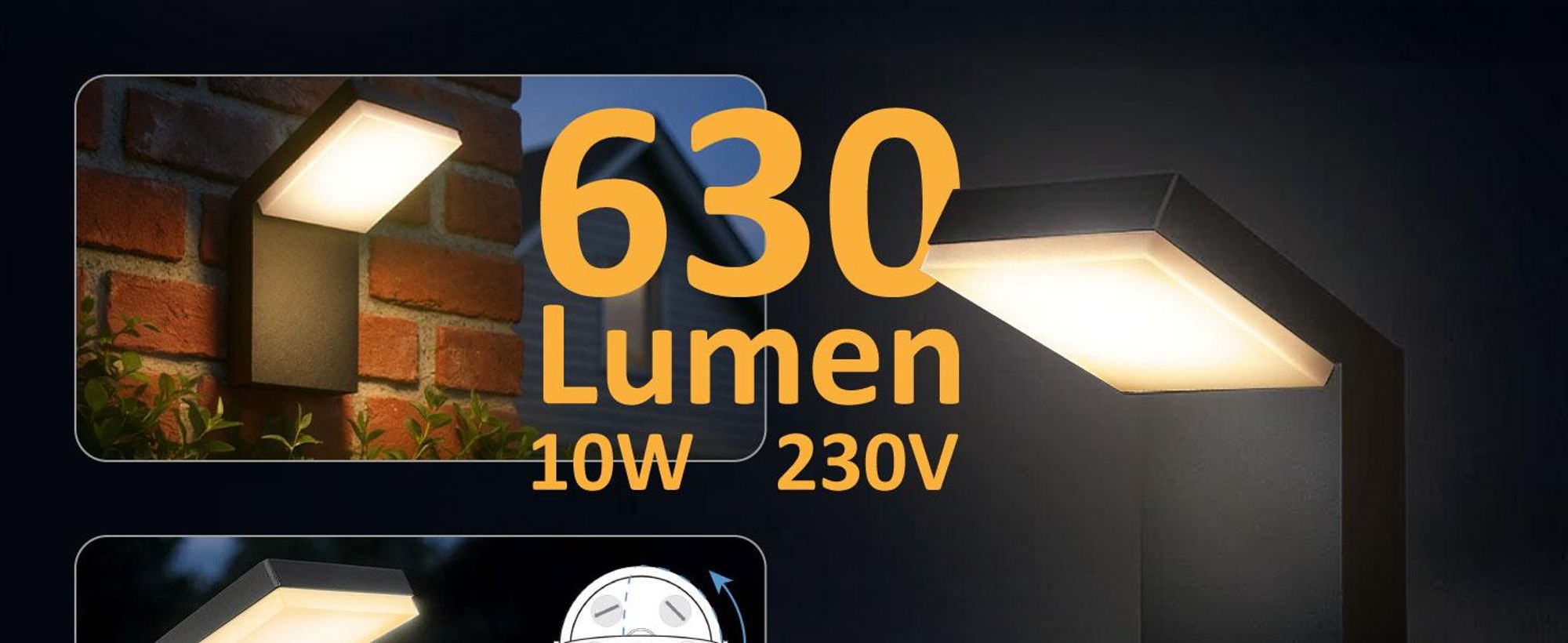 LED Außenstandleuchte 1505A1-800: Mit Bewegungsmelder, Stilvoll, Schwarz, Warmweißes Licht