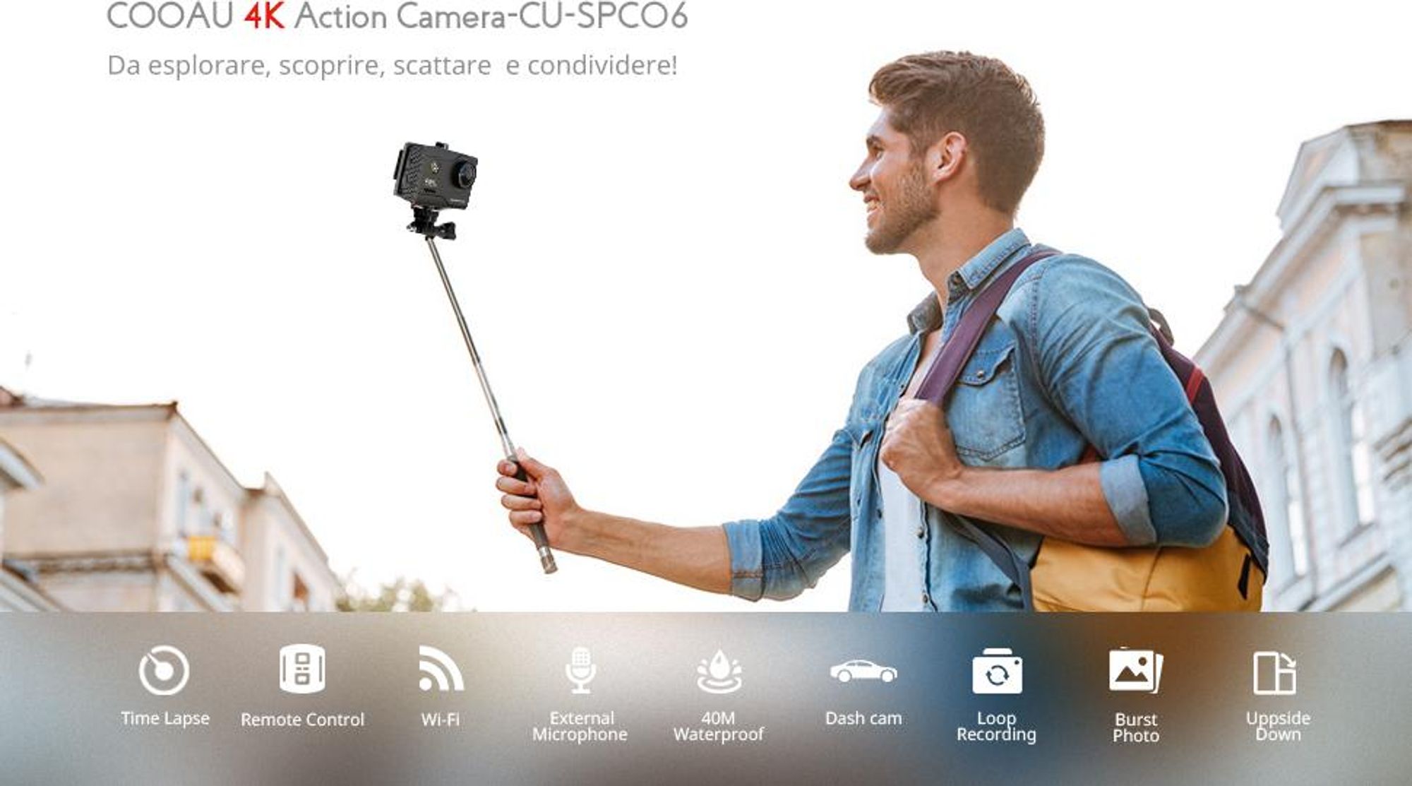 4K Action cam 20MP WiFi Sports Kamera Ultra HD Unterwasserkamera 40m 170 ° Weitwinkel 2.4G Fernbedienung Zeitraffer mit 2 Stk Akkus & 32 GB SD Karte