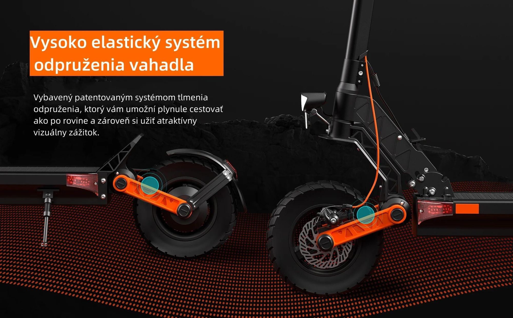 Elektrická Kolobežka JOYOR S8 - 600W Motor 48V26AH Batéria 10-palcové Pneumatiky Kotúčová Brzda - Čierna