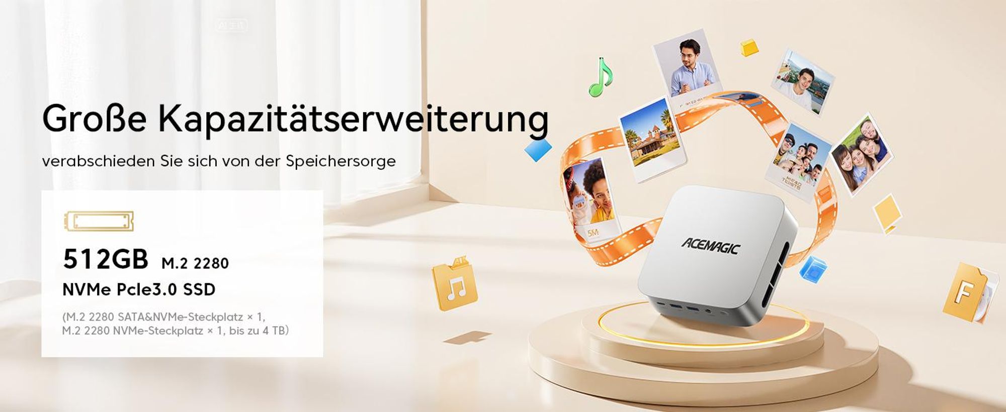 ACEMAGIC K1 Mini PC mit Intel Core i5-12600H,16GB DDR4 512GB SSD,Windows 11 Pro,WiFi 6,4K-Ausgabe