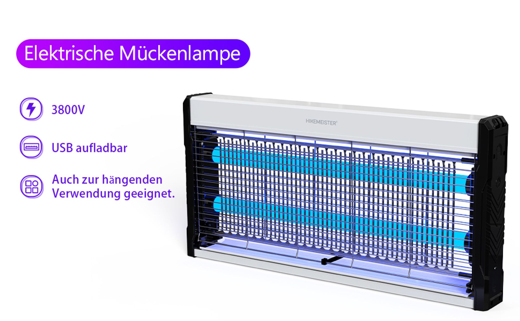 HikeMeister® Insektenfalle UV Mückenlampe Insektenvernichter Elektrisch Fliegenfänger 20W