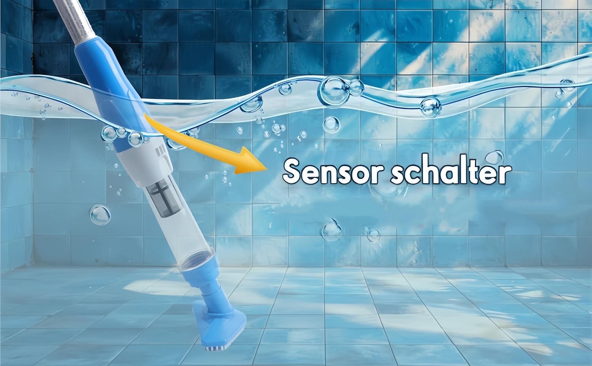 3-in-1 Kabelloser Poolstaubsauger | Wiederaufladbares Pool-Staubsauger-Set | Mit Filterelement Sonstiges Poolzubehör,für Sand und Schmutz,0.23l,Blau
