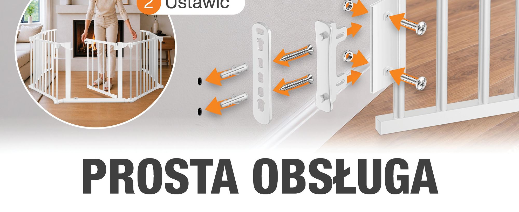 ELONEO, kratka ochronna przed kominkiem, wysokość 75 cm, metalowa kratka ochronna z zabezpieczeniem, ochrona przed dziećmi, barierka schodowa, barierka drzwiowa, barierka dla psów