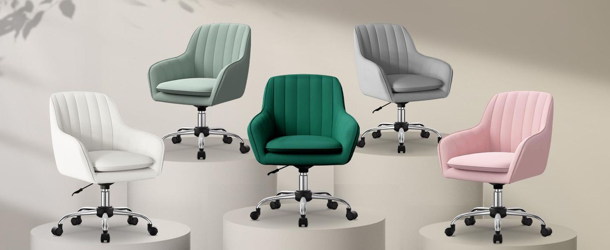 Portreen Bürostuhl, Drehstuhl,Homeoffice Stuhl,Schreibtischstuhl, bürostuhl ergonomisch, Chefsessel 150kg,Drehstuhl mit Rollen,Stuhl für Schminktisch