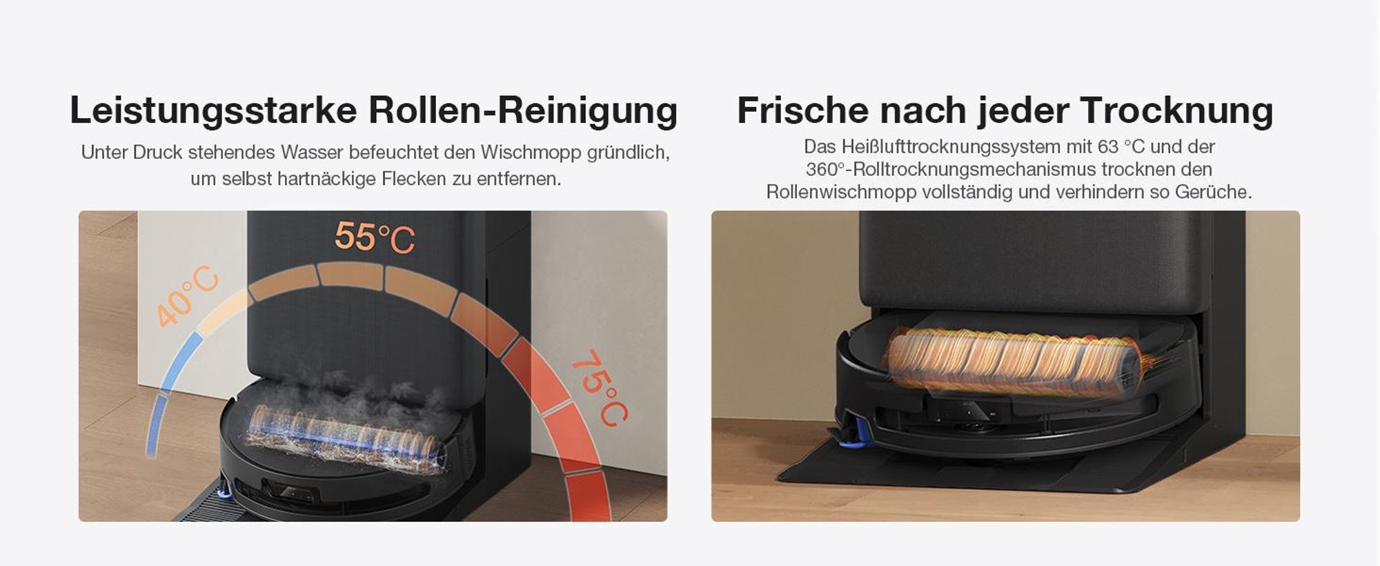 ECOVACS DEEBOT T90 PRO Omni 30.000Pa Saugroboter mit 2pcs Original-Reinigungslösung, Staubsauger Roboter mit Wischfunktion, Schwarz