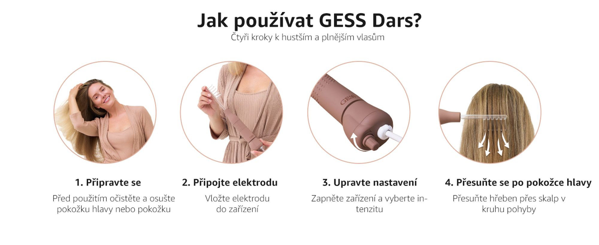 Darsonval, vysoká frekvence, léčba vlasů, proti vypadávání vlasů, kosmetický přístroj na obličej, péče o pleť GESS Dars