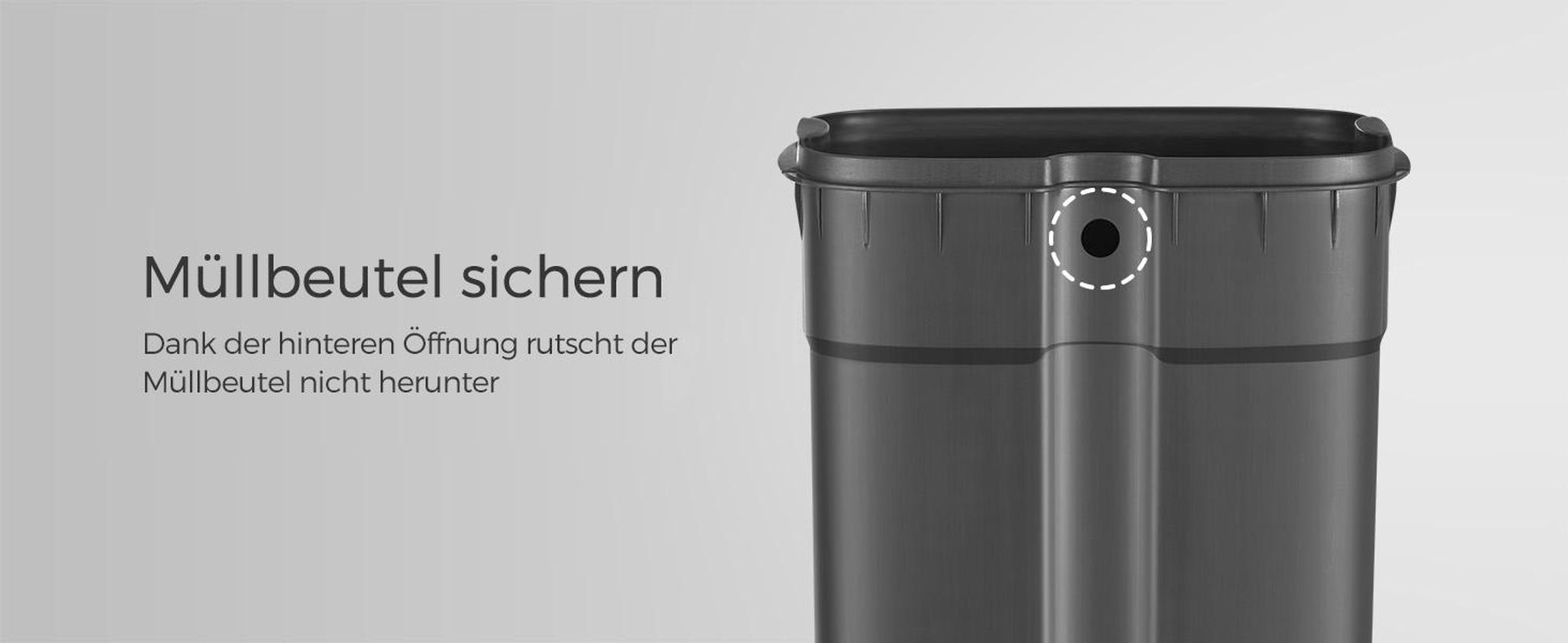 SONGMICS Mülleimer 30L Treteimer Edelstahl mit Deckel und Inneneimer hygienisch und geruchsdicht LTB03NL