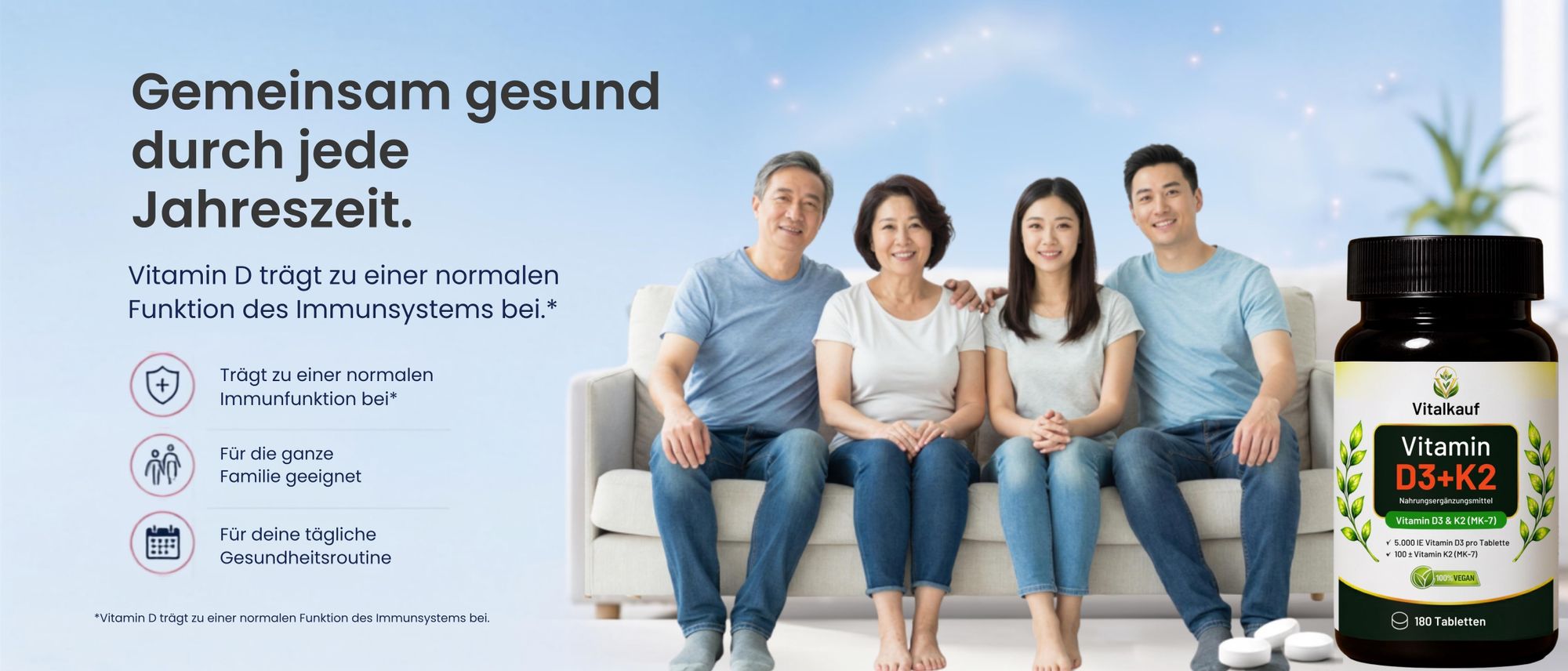 Vitalkauf Vitamin D3 + K2 Lifestyle