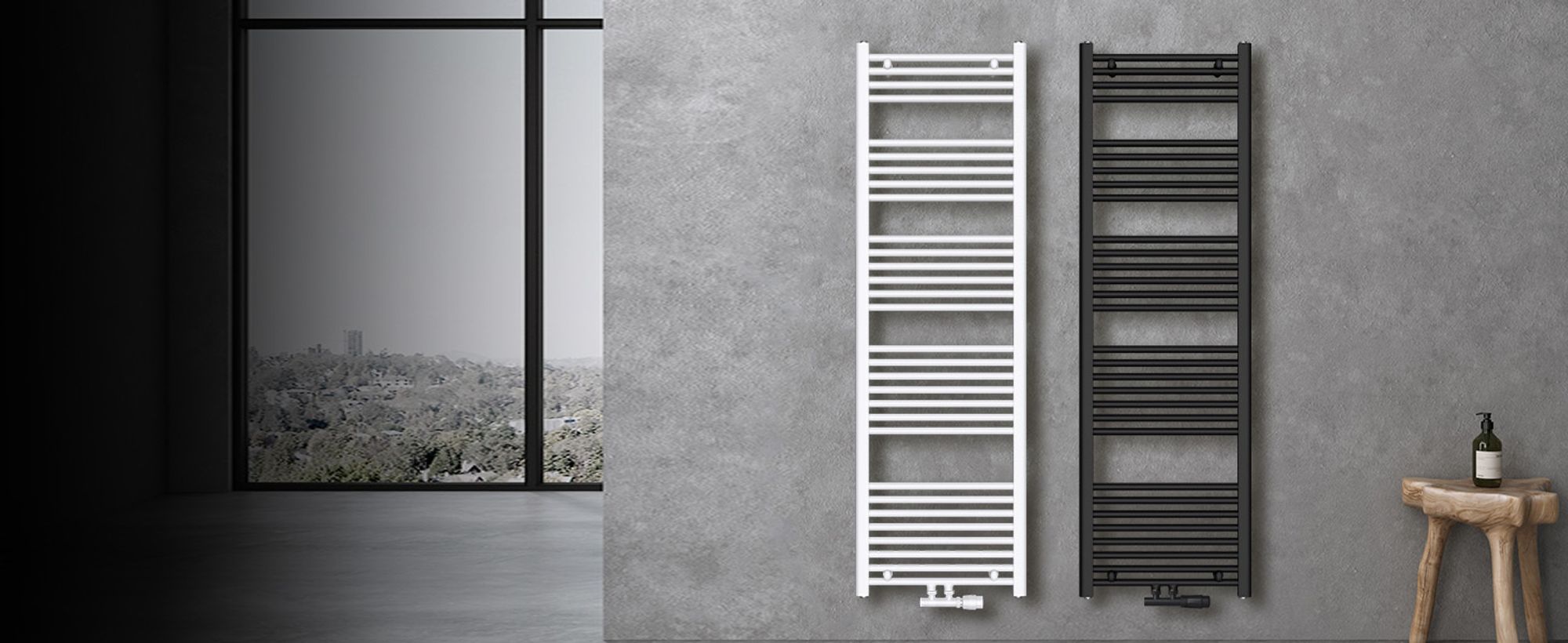 doporro Design Badheizung 100x60cm Anthrazit Röhrenheizkörper Horizontal Mittelanschluss Bad-Heizkörper Ohne Heizstab RHE