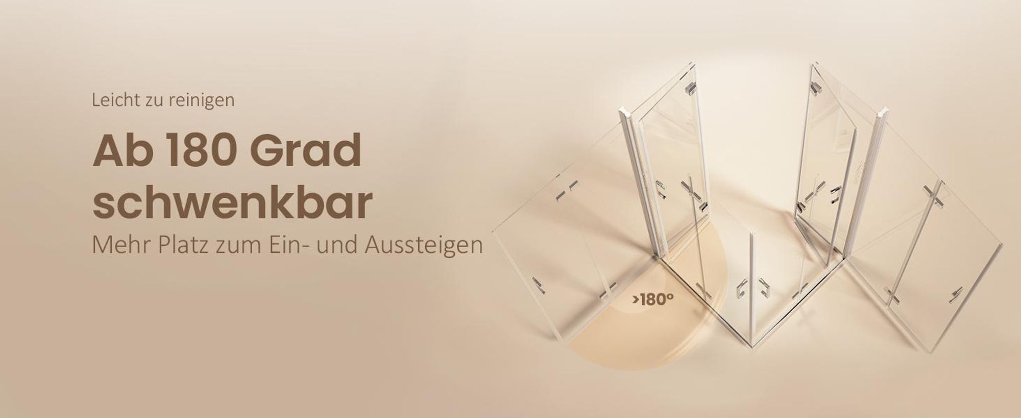 EMKE Duschkabine 75x90x195cm Eckeinstieg Pendeltür Falttür, 6mm ESG Sicherheitsglas Nano Beschichtung, Höhe 1950mm, Hebe-Senk-Funktion, Chrom-Optik