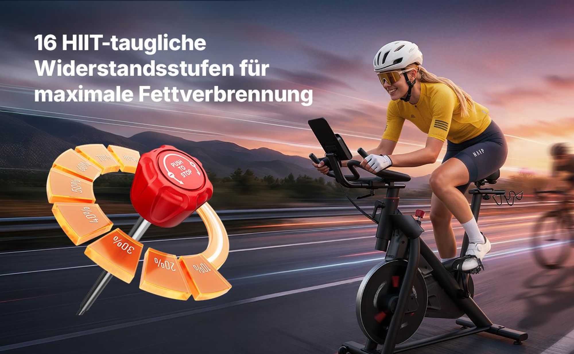 Heimtrainer für Zuhause, Fitnessbike mit LCD-Display bis 158 KG, bequeme und leise, verstellbarer magnetischer Widerstand, Heimfitness
