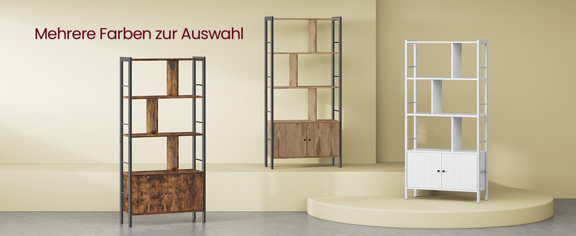 VASAGLE Bücherregal, Bücherschrank mit 4 offenen Regalebenen, Regal