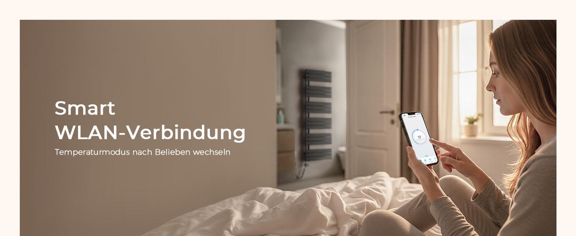 S'AFIELINA Handtuchheizkörper Elektrisch 1041×400mm, Badheizkörper Elektrisch mit Thermostat,WiFi,programmierbarem Timer,LCD-Anzeige, 400 W,Anthrazit