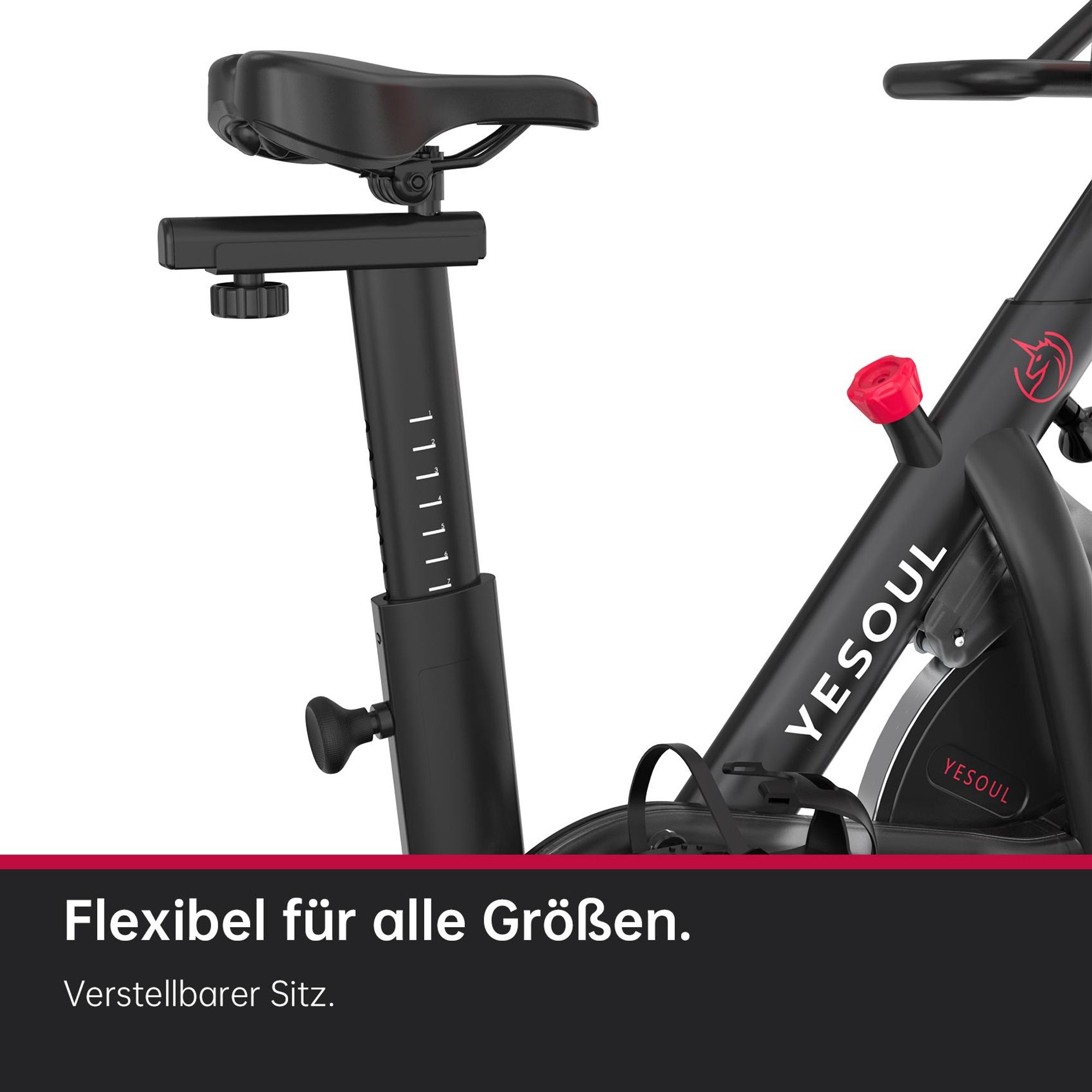 YESOUL G1M Plus Indoor Heimtrainer, Fitnessbike - Leiser Magnetwiderstand, Bequeme Sitzpolsterung, Fitnessfahrrad mit 21,5" 1080P FHD-Bildschirm