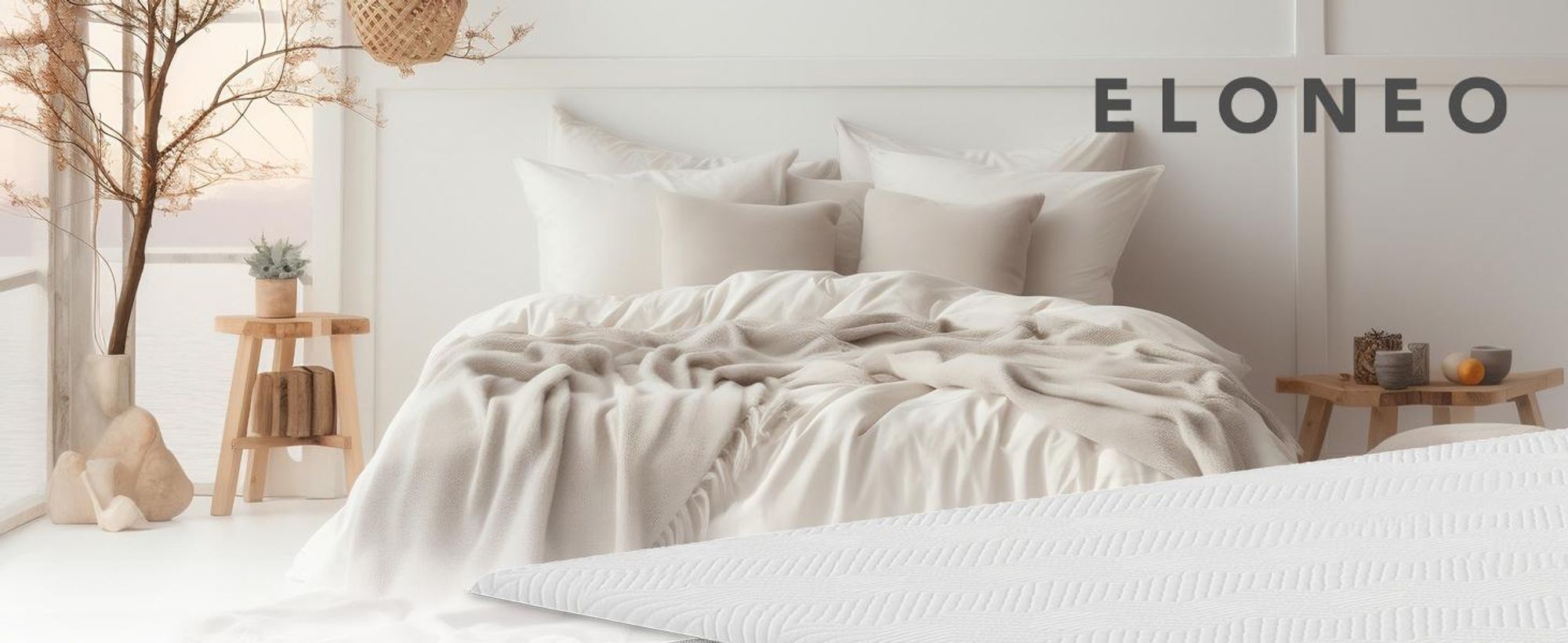 ELONEO Gel Topper, 80x190 cm, matrasbeschermer gemaakt van 5 cm dik gel-traagschuim, met een ademende 3D-netstof hoes. Comfortabele matrasbeschermer voor het bed