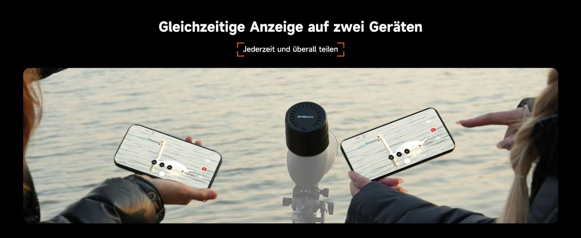 Svbony SC002 Spektiv Kamera, WIFI Elektronische Okularkamera, 2MP 1080P, 32GB TF-Karte, 10m Übertragung, 4 Zoom-Effekte, 37-56mm, für Fotografi