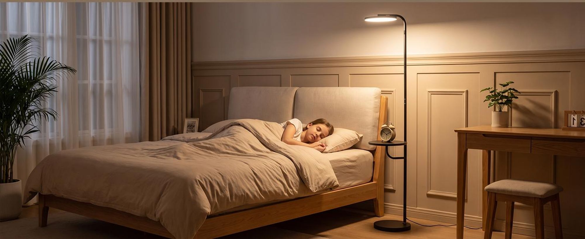 ZMH LED Stehlampe Wohnzimmer 30W Schwarz mit Tisch Fernbedienung 174cm Leselampe Stehleuchte dimmbar 3000K-6500K moderne Bodenleuchte für Wohnzimmer