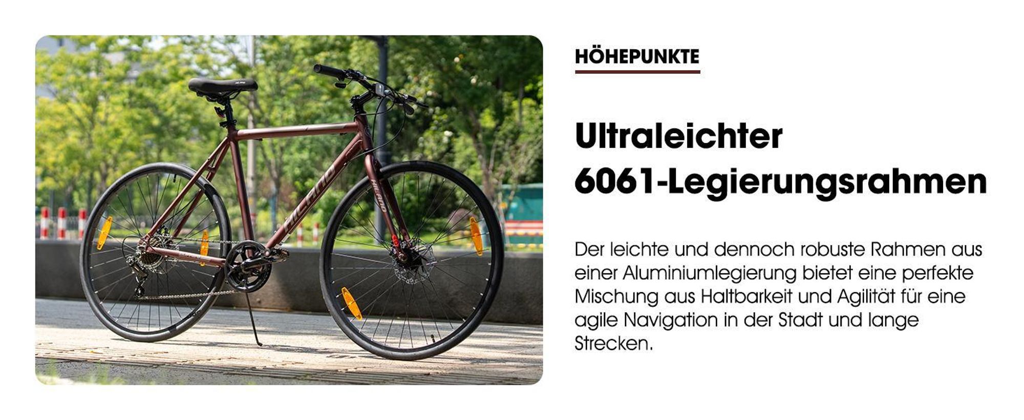 HILAND 700C Herren- und Damen-Rennrad, Rahmen aus Aluminiumlegierung, 7-Gang-Doppelscheibenbremsen, 28-Zoll-Leichtbau-Pendlerrad für Erwachsene