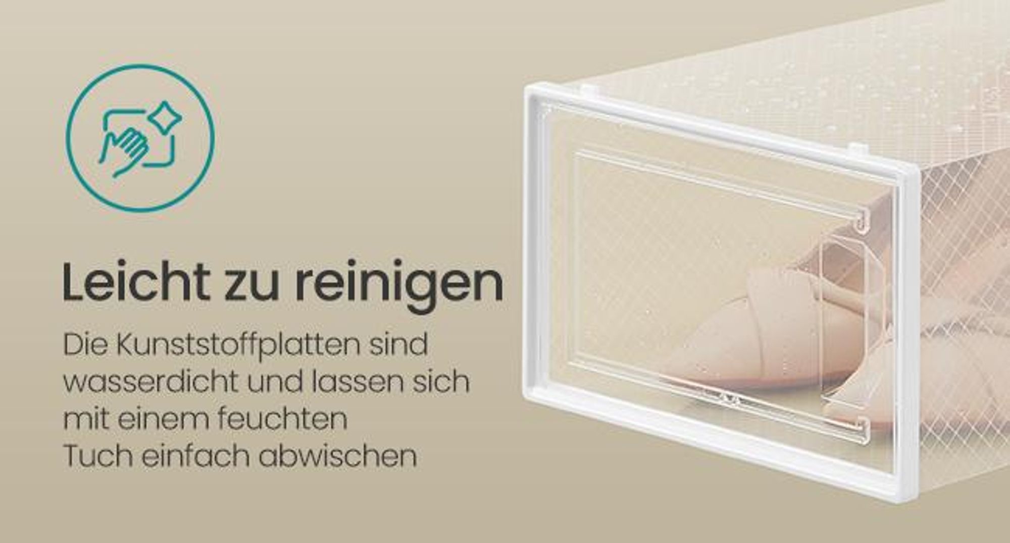 SONGMICS Schuhboxen 8er Set Aufbewahrungsboxen Schuh-Organizer Größe 44 weiß