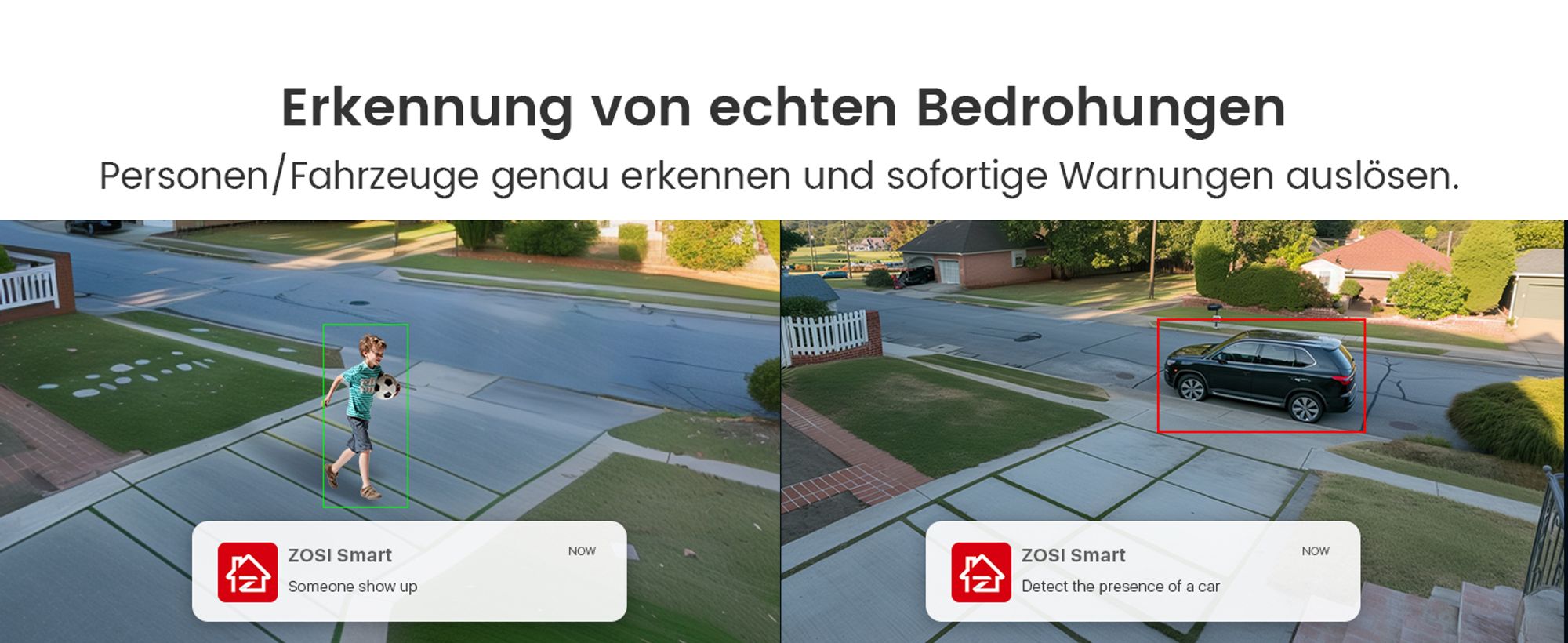 ZOSI 5MP WiFi 6 Überwachungskamera Aussen Set, 8CH NVR mit 1TB HDD, 4X 360° WLAN Kamera mit Personen- und Fahrzeugerkennung, Farb-Nachtsicht, C296B