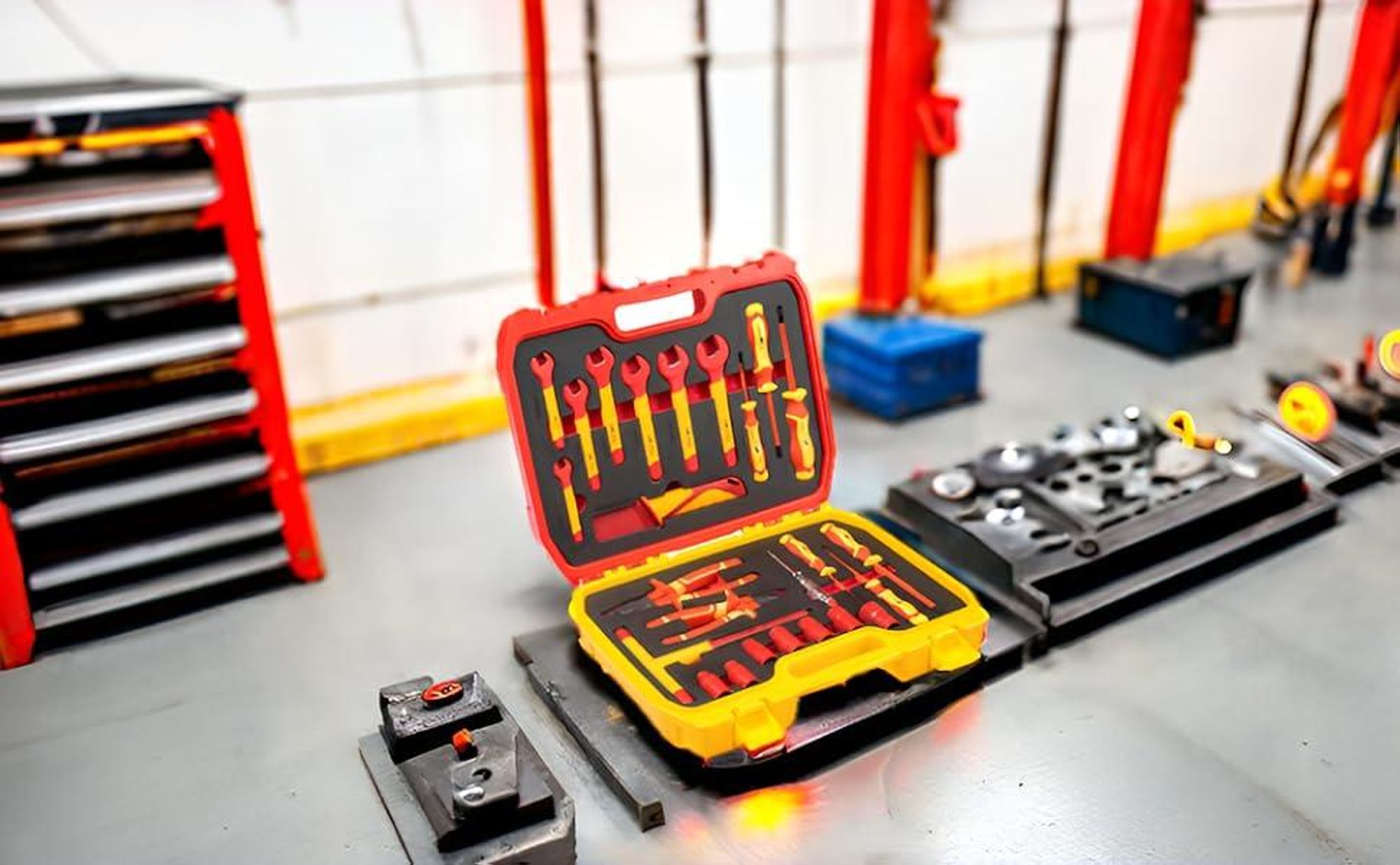 Hogert Technik Werkzeug-Set Werkzeugsatz HT1E101 Chrom-Vanadium-Stahl
