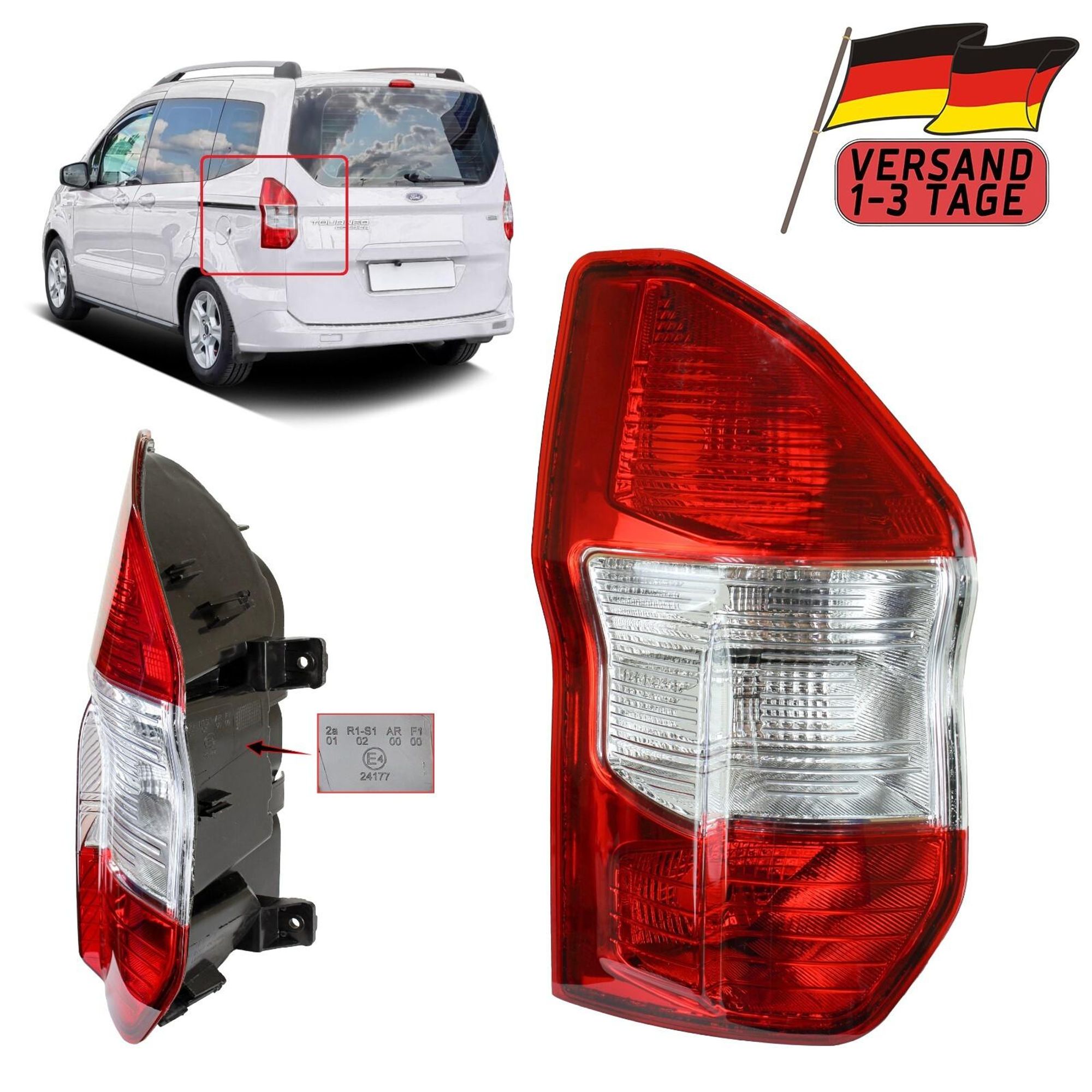Rückleuchte Heckleuchte Rücklicht Links Für Ford Torneo Courier Tourneo E-Prüf