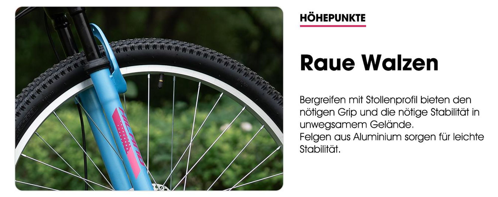 Hiland 26 Zoll Damen Mountainbike, 18 Gänge Federgabel MTB mit 18-Gang-Getriebe und gefederte Vorderradgabel, doppelte mechanische Scheibenbremsen