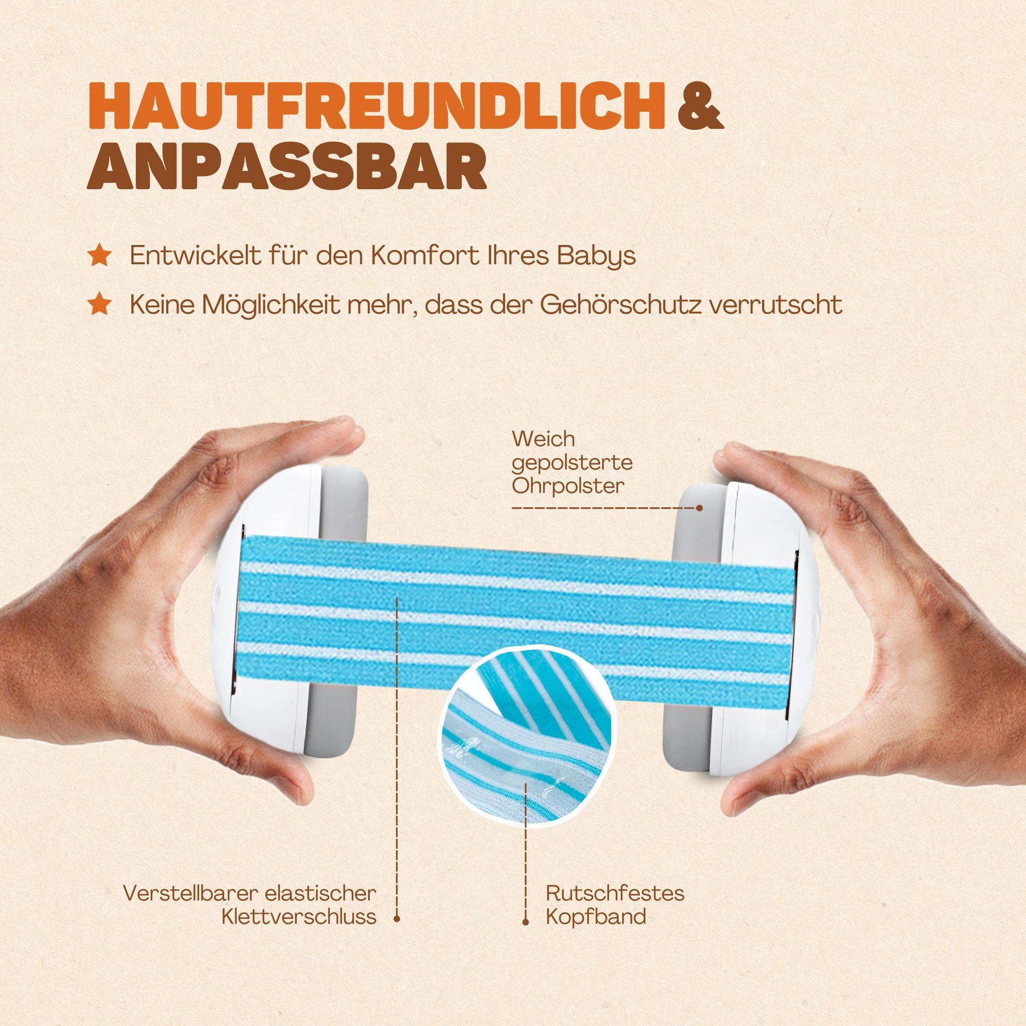 Vulpes Goods Gehörschutz für Kinder, Kapselgehörschutz, Lärmschutz Kopfhörer, Für Babys & Kleinkinder bis 36 Monate, Mit 3 Kopfbanden & Tasche