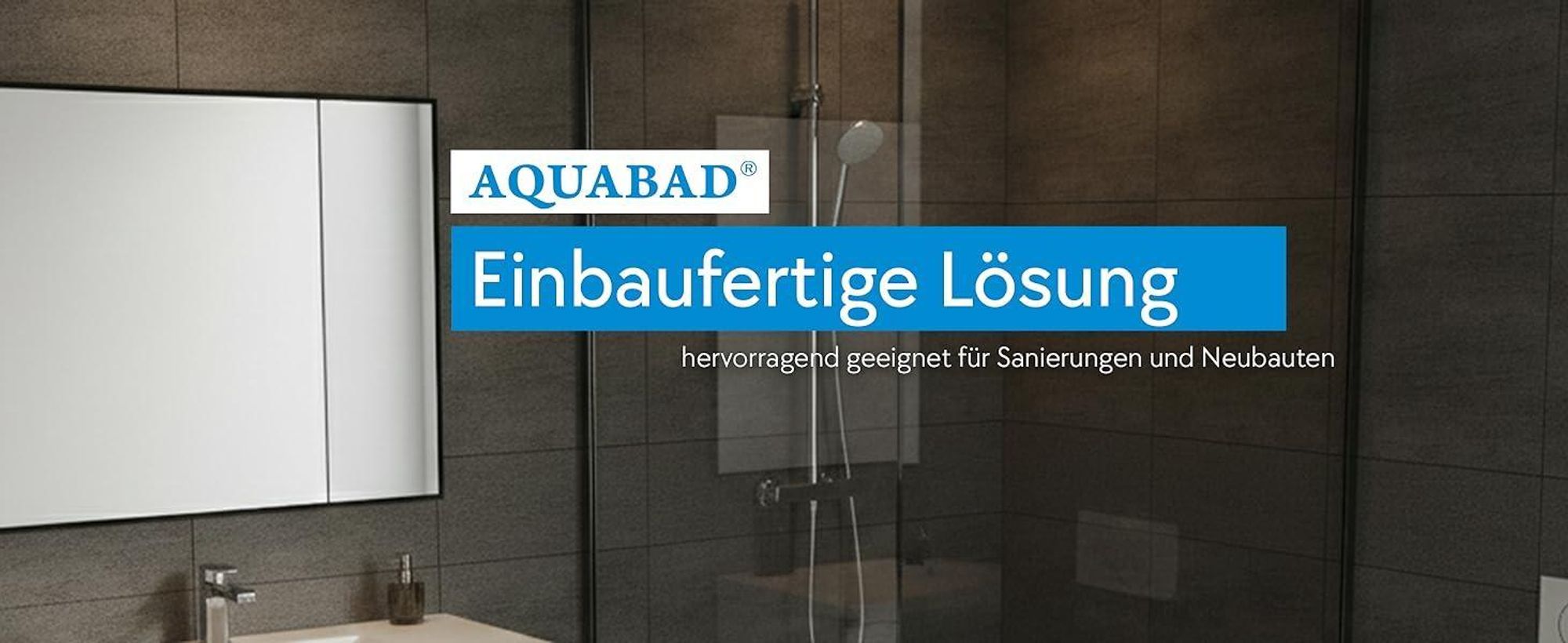 AQUABAD® Duschwanne Komplettset Finca LeakProtect® Smooth White 80x110cm Rechteck mit Ablaufgarnitur