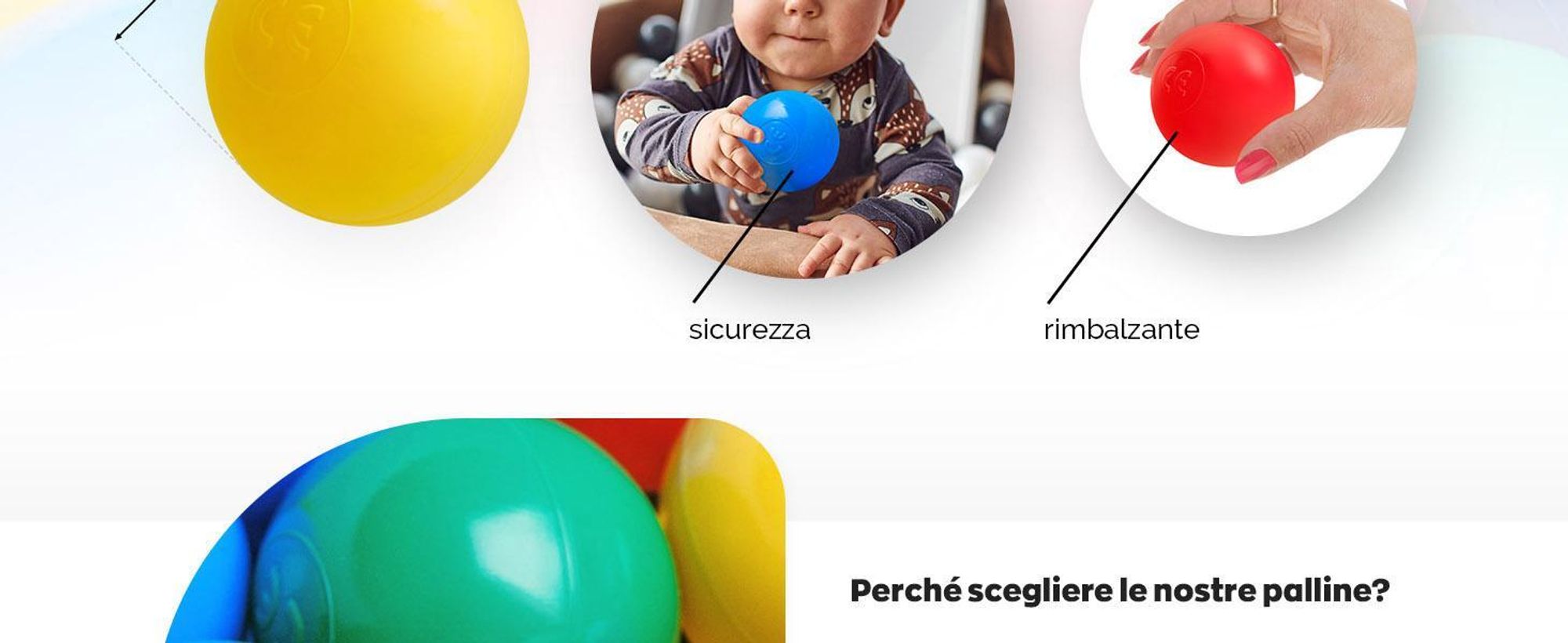 MISIOO Palline per il bagno - Palline da bagno multicolori - Palline Ø 6 cm - Palline in plastica 100% LDPE - Giocattolo per bambini - 200 pezzi - Mix