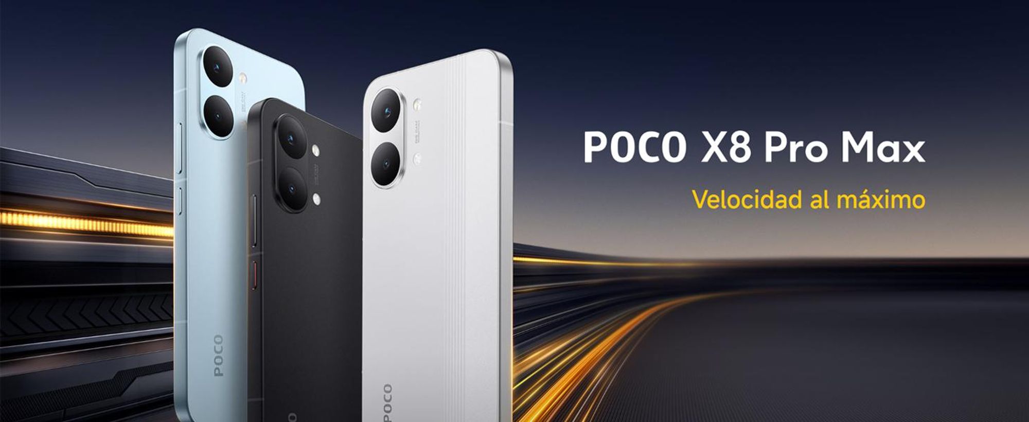 Xiaomi Poco X8 Pro Max, color azul, procesador MediaTek Dimensity - Teléfono móvil - 512 GB