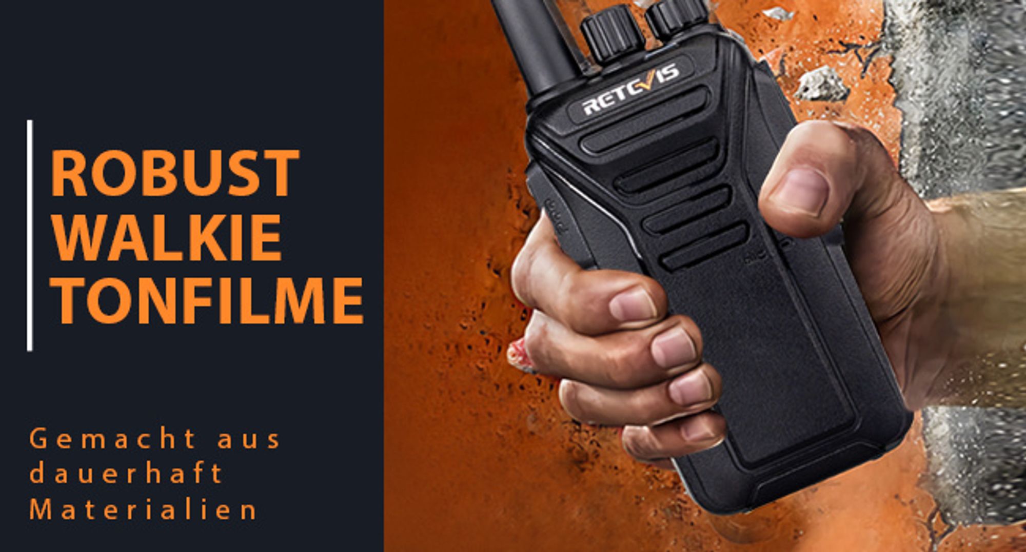Retevis RT27 Funkgeräte, PMR446 Walkie Talkie mit 6-Wege-Ladegerät CTCSS/DCS, VOX, Lizenzfrei Wiederaufladbares für Baustelle, Sicherheit, Schule