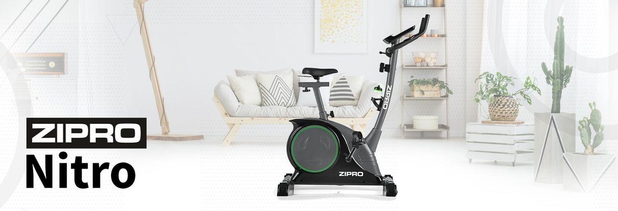 Rower treningowy Zipro Nitro – magnetyczny ergometr do użytku domowego Cichy rower treningowy z pomiarem tętna, regulowanym siodełkiem (wysokość/pozycja) i wyświetlaczem LCD