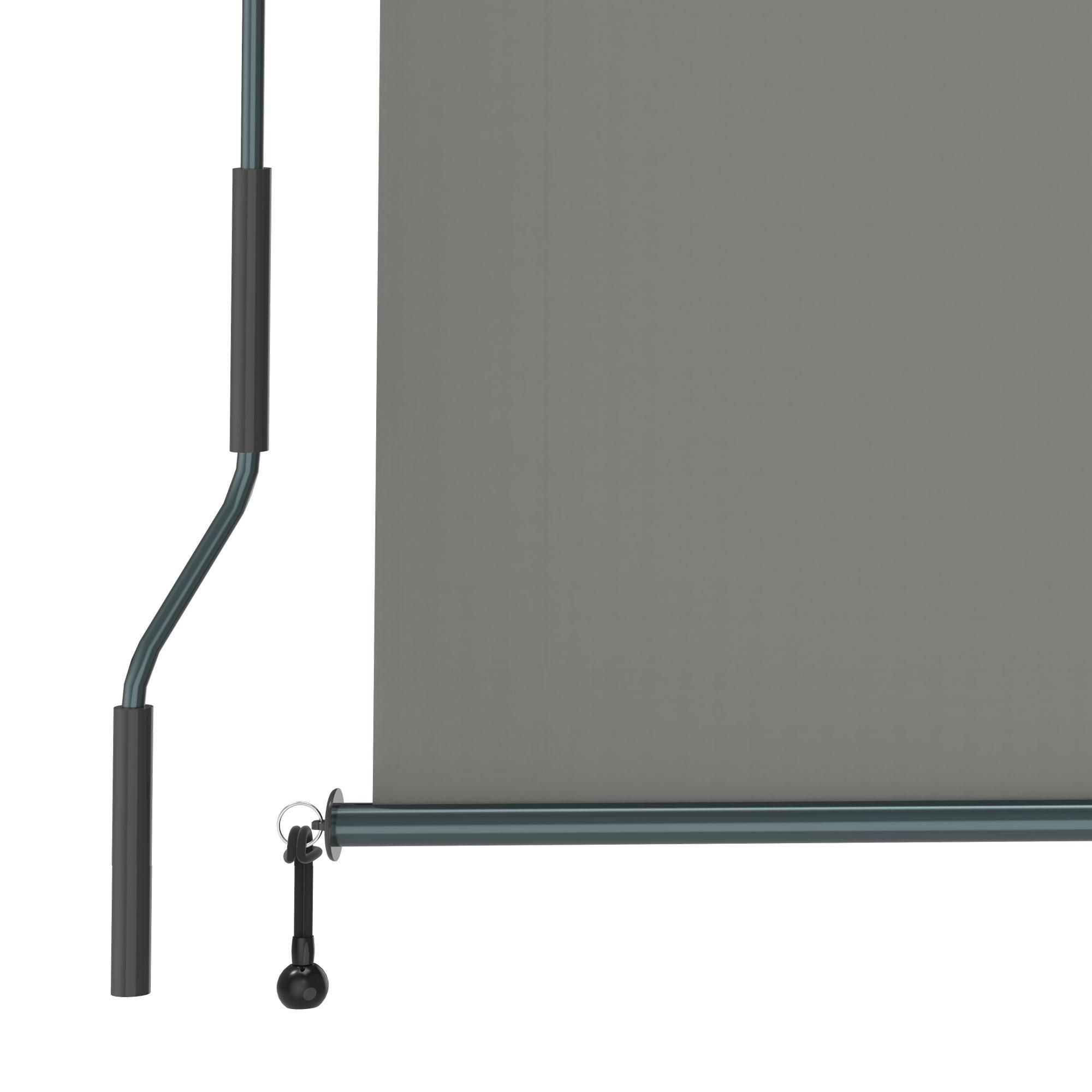 Senkrechtmarkise Balkon 160x250cm Markise mit Kassette Sichtschutz Outdoor Anthrazit Beige paramondo Senkrechtmarkise 2000