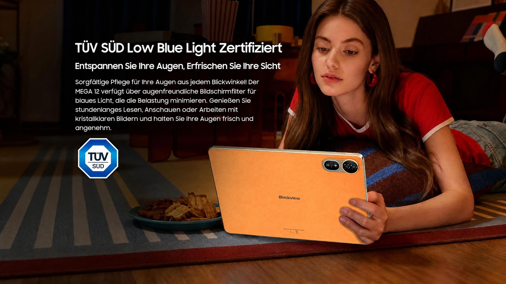 Blackview MEGA 12 Tablet, IP69K wasserdicht, 12.2" 2.4K 120Hz Display, 36(12+24)GB+256GB, 50MP+4K, 10000mAh, 55W, Inkl. Tastaturhülle/Maus/Stift usw.